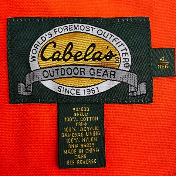 Cabela’s Vintage Full Zip Hunting & Fishing Vest w/ Game Pouch XL - Picture 7 of 15
